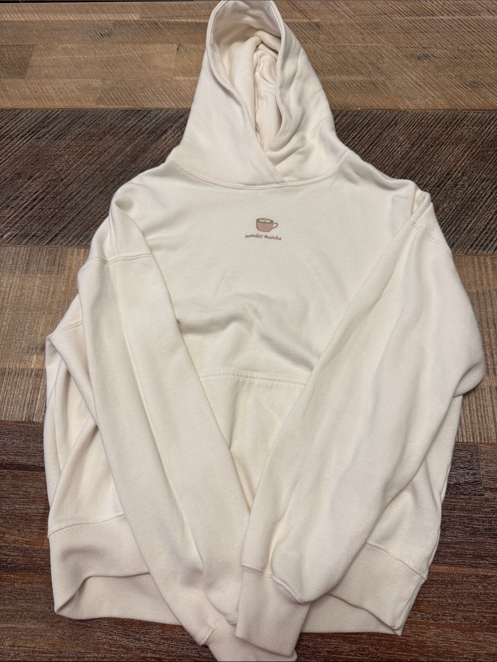 Hollister Cream Pullover Hoodie Monday Matcha